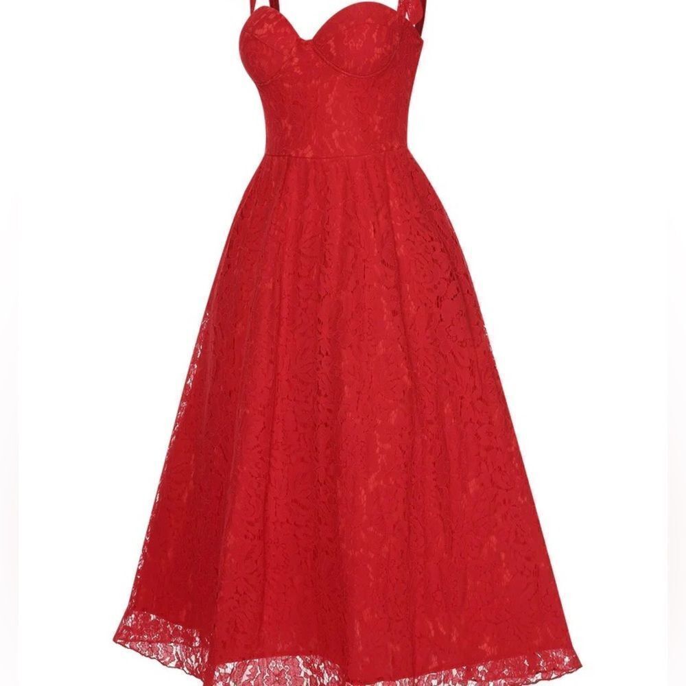 Lovers and friends Yvette Red midi dress